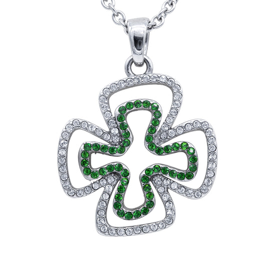 Double your luck clover crystal necklace – The Lucky Emerald